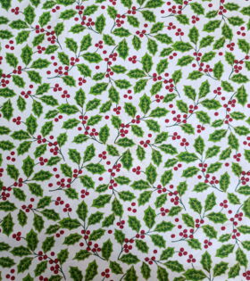 100% Printed Cotton - Christmas - White