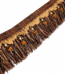 Braided Fringe - Brown (BF711)