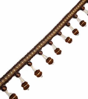 Braided Fringe - Brown (LX77)