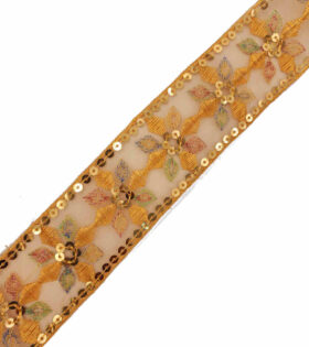 Sequins Sheer Lace - Gold (BS11120)