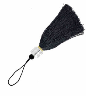 Curtain Glass Tassel - Black