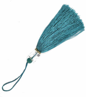 Curtain Glass Tassel - Turquoise