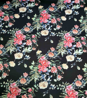 Digital Printed Duchess Satin - Floral