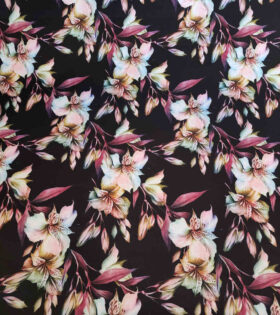 Digital Printed Duchess Satin - Floral