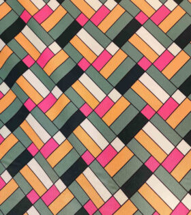 Lerato silk Satin - Abstract - Green
