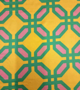 Lerato silk Satin - Abstract - Mustard