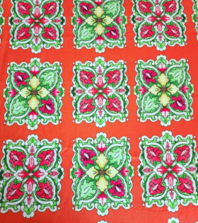Lerato silk Satin - Abstract - Orange