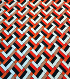 Lerato silk Satin - Abstract - Orange