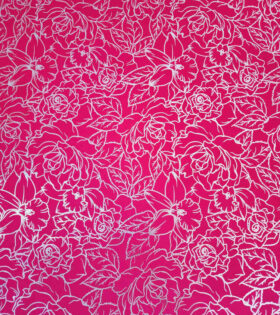 Plain Foil Duchess Satin - Cerise Pink
