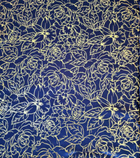 Plain Foil Duchess Satin - Navy Blue