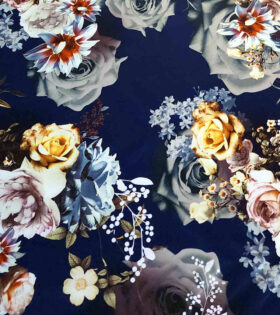 Digital Printed Duchess Satin - Floral