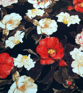 Digital Printed Duchess Satin - Floral