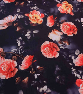 Digital Printed Duchess Satin - Floral