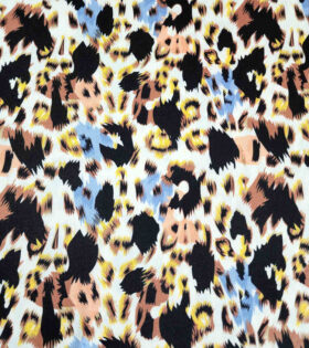 Printed Jersey Crepe - Blue