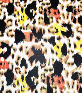 Printed Jersey Crepe - Yellow