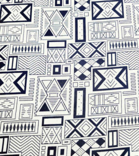 Printed Mini-Matt - Abstract - Navy Blue