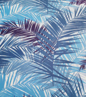 Printed Mini-Matt - Leaves - Blue