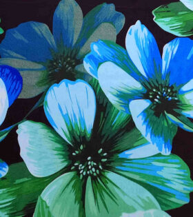 Printed Mini-Matt - Floral - Sky Blue