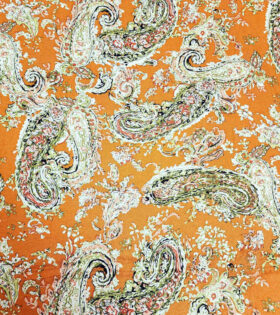 Printed Viscose Jersey - Orange