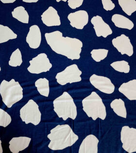 Printed Viscose Vortex - Navy Blue