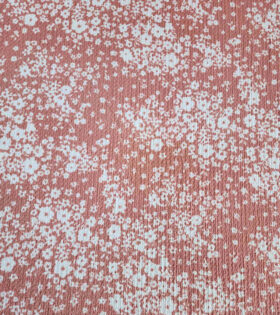 Printed Bubble Crepe - Floral - Dusty Pink