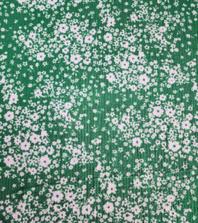 Printed Bubble Crepe - Floral - Green