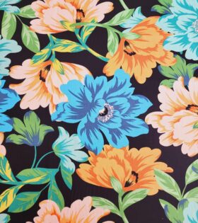 Printed Cotton Poplin - Black