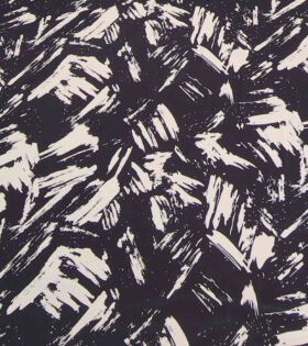 Printed Georgette Satin Finish - Black