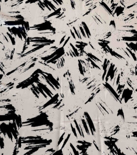 Printed Georgette Satin Finish - Peach
