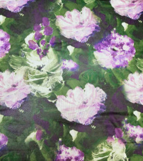 Printed Power Mesh - Floral - Multi-Colored