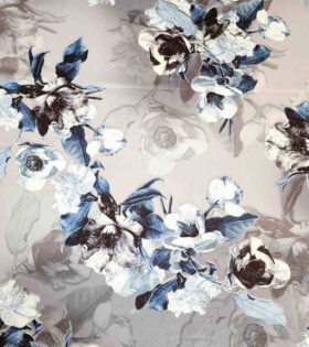 Printed DTY - Floral - Grey