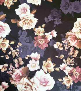 Printed DTY - Floral - Black