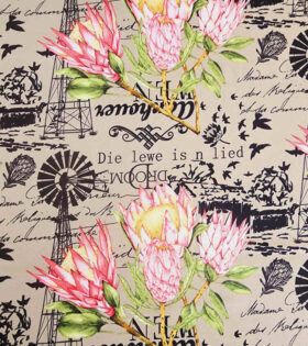 Printed Mini-Matt - Protea - Khaki