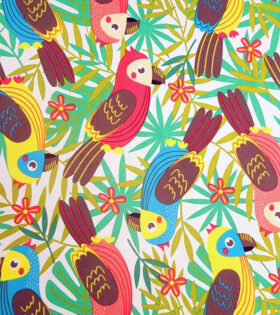 Printed Mini-Matt - Birds - Aqua