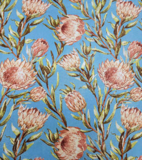 Printed Mini-Matt - Protea - Sky Blue