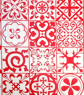 Printed Mini-Matt - Abstract - Red
