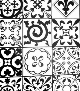 Printed Mini-Matt - Abstract - White