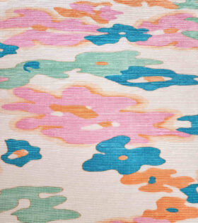 Printed Plisse Satin - Baby Pink