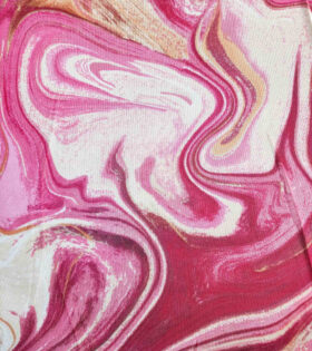 Printed Power Mesh - Abstract - Dusty Pink