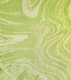 Printed Power Mesh - Abstract - Green