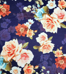 Printed DTY - Floral - Blue