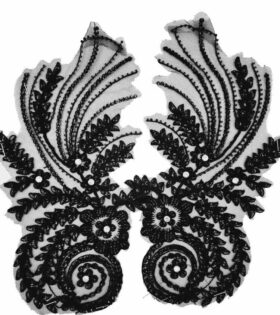Applique Motifs - Black - XDH3867 (1 x Pair)