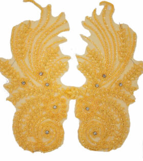 Applique Motifs - Yellow - XDH3867 (1 x Pair)