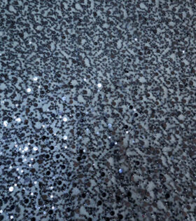 French Beaded Spankle Tulle - Black