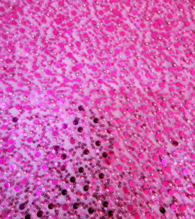 French Beaded Spankle Tulle - Cerise Pink