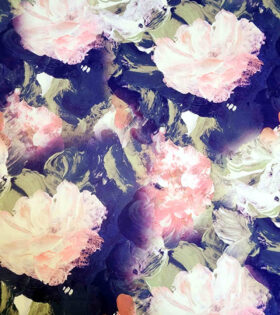 Digital Printed Duchess Satin - Floral