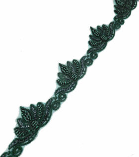 Beaded Trimming BT129 - Bottle Green