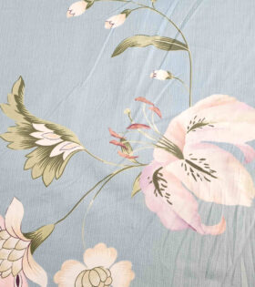 Printed Sheeting - Floral - Blue