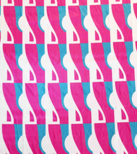 Digital Printed Stretch Satin - Sweet Pink