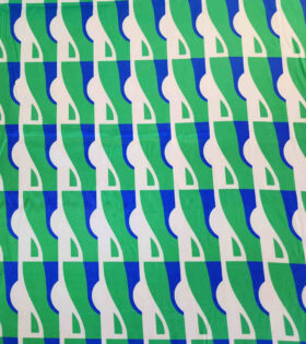 Digital Printed Stretch Satin - Emerald Green